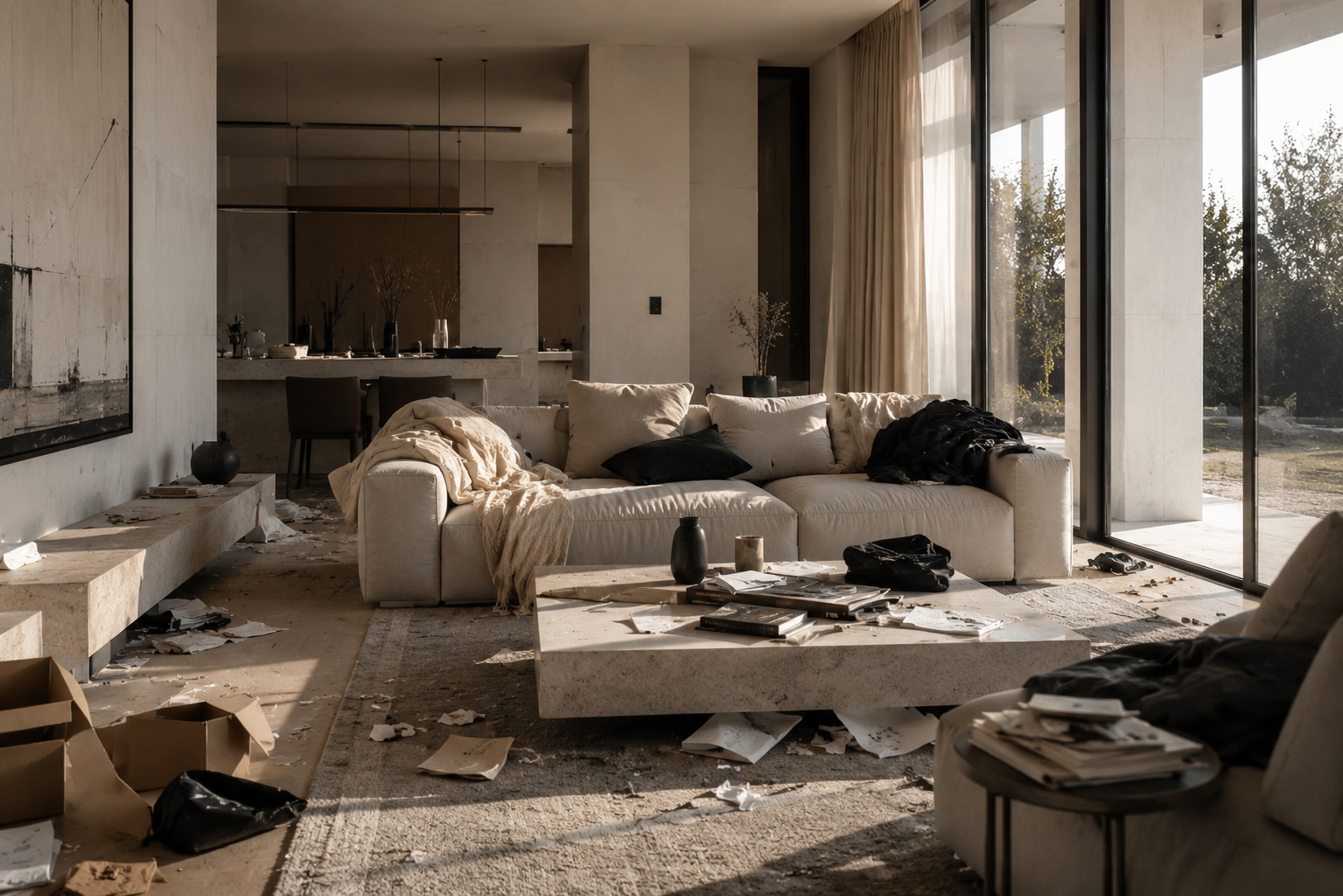 Property service work before completion